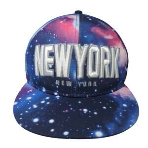 New York Snapback Hat Multicolor OS Adjustable Embroidered Galaxy Fashion Cap